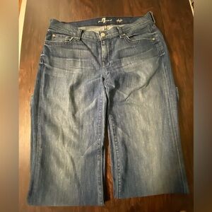 7 For All Mankind Dojo Jeans Bootcut Flare Denim Jeans Dark Wash Size 31 X 31